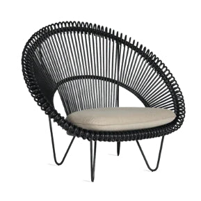 Cruz Cocoon Black Chair