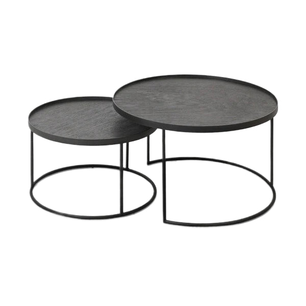 Round Tray Coffee Table Set | Small Large